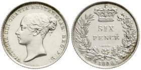 Ausländische Münzen und Medaillen, Großbritannien, Victoria, 1837-1901
Sixpence 1838. vorzüglich/Stempelglanz