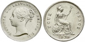 Ausländische Münzen und Medaillen, Großbritannien, Victoria, 1837-1901
Groat 1838. vorzüglich/Stempelglanz