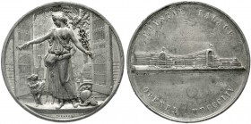 Ausländische Münzen und Medaillen, Großbritannien, Victoria, 1837-1901
Zinnmedaille 1854 von Pinches. Chrystal Palace Exhibition. 64 mm. 
sehr schön...