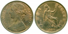 Ausländische Münzen und Medaillen, Großbritannien, Victoria, 1837-1901
Penny 1870. vorzüglich/Stempelglanz