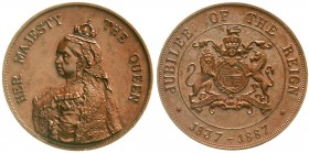 Ausländische Münzen und Medaillen, Großbritannien, Victoria, 1837-1901
Bronzemedaille 1887 zum Goldenen Regierungsjubiläum. 40 mm. 
vorzüglich/Stemp...