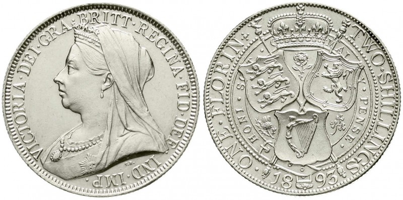 Ausländische Münzen und Medaillen, Großbritannien, Victoria, 1837-1901
Florin 1...