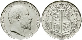 Ausländische Münzen und Medaillen, Großbritannien, Edward VII., 1901-1910
Halfcrown 1902. vorzüglich/Stempelglanz