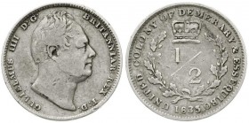 Ausländische Münzen und Medaillen, Guyana, Britische Kolonie (Essequibo & Demerary), 1803-1831
1/2 Guilder 1835. schön/sehr schön, winz. Randfehler...