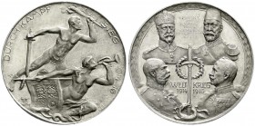 Ausländische Münzen und Medaillen, Türkei-Osmanisches Reich, Mohammed V., 1909-1918 (AH 1327-1336)
Silbermedaille 1916 a.d. Waffenbrüderschaft im 1. ...