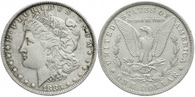 Ausländische Münzen und Medaillen, Vereinigte Staaten von Amerika, Unabhängigkeit, seit 1776
Morgandollar 1883 O. fast Stempelglanz