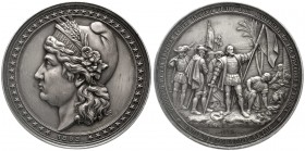 Ausländische Münzen und Medaillen, Vereinigte Staaten von Amerika, Unabhängigkeit, seit 1776
Versilberte Bronzemedaille 1892 von Wilhelm Mayer, a.d. ...