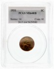 Ausländische Münzen und Medaillen, Vereinigte Staaten von Amerika, Unabhängigkeit, seit 1776
Cent 1931, Philadelphia. Im PCGS-Blister mit Grading MS ...