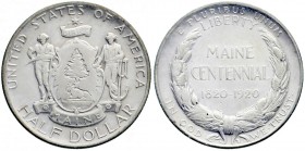 Ausländische Münzen und Medaillen, Vereinigte Staaten von Amerika, Gedenkmünzen
1/2 Dollar Maine 1920, Philadelphia. vorzüglich