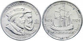 Ausländische Münzen und Medaillen, Vereinigte Staaten von Amerika, Gedenkmünzen
1/2 Dollar Huguenot-Walloon 1924, Philadelphia. vorzüglich