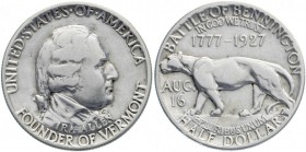 Ausländische Münzen und Medaillen, Vereinigte Staaten von Amerika, Gedenkmünzen
1/2 Dollar Vermont Sesquicentennial 1927, Philadelphia. vorzüglich...