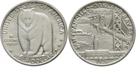 Ausländische Münzen und Medaillen, Vereinigte Staaten von Amerika, Gedenkmünzen
1/2 Dollar San Francisco-Oakland Bay Bridge 1936 S, San Francisco. vo...
