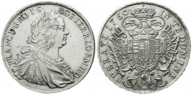 Römisch Deutsches Reich, Haus Habsburg, Franz I., 1745-1765
Konventionstaler 1750 W-I, Wien. Seltenes Jahr. 
vorzüglich, etwas berieben
