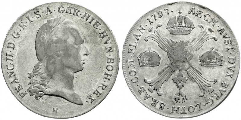 Römisch Deutsches Reich, Haus Habsburg, Franz II.(I.), 1792-1835
Kronentaler 17...