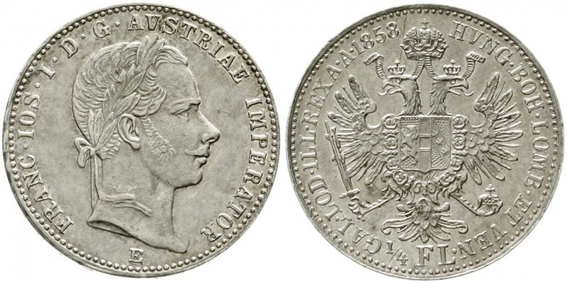 Römisch Deutsches Reich, Haus Habsburg, Franz Joseph I., 1848-1916
1/4 Gulden 1...