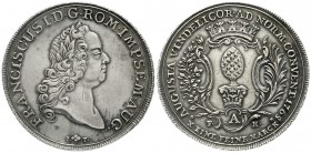 Altdeutsche Münzen und Medaillen, Augsburg-Stadt
Konventionstaler 1765, mit Titel Franz I. 
fast vorzüglich, leicht justiert, schöne Patina
