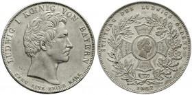 Altdeutsche Münzen und Medaillen, Bayern, Ludwig I., 1825-1848
Geschichtstaler 1827. Stiftung des Ludwigs-Ordens. 
gutes vorzüglich