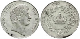 Altdeutsche Münzen und Medaillen, Bayern, Ludwig I., 1825-1848
Kronentaler 1832. vorzüglich, Schrötlingsfehler am Rand