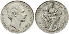 Altdeutsche Münzen und Medaillen, Bayern, Ludwig II., 1864-1886
Madonnentaler 1871. vorzüglich, kl. Kratzer
