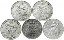 Altdeutsche Münzen und Medaillen, Bayern, Lots
5 Taler: 3 X Madonnentaler: o.J. (1865), 1866, 1869, Taler 1860, Siegestaler 1871. 
sehr schön bis vo...