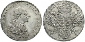 Altdeutsche Münzen und Medaillen, Brandenburg-Ansbach, Alexander, 1757-1791
1/2 Konventionstaler 1775 G WK Schwabach. 
vorzüglich/Stempelglanz, min....