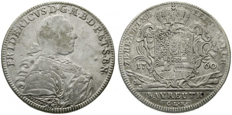 Altdeutsche Münzen und Medaillen, Brandenburg-Bayreuth, Friedrich, 1735-1763
Re...