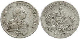 Altdeutsche Münzen und Medaillen, Brandenburg-Preußen, Friedrich II., 1740-1786
1/2 Taler 1750 A, Berlin. fast sehr schön, Kratzer