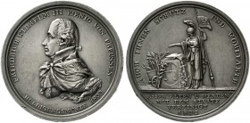 Altdeutsche Münzen und Medaillen, Brandenburg-Preußen, Friedrich Wilhelm III., 1797-1840
Silbermedaille 1803 von Loos, a.d. 1802 erfolgte Huldigung d...