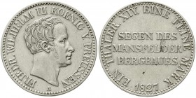 Altdeutsche Münzen und Medaillen, Brandenburg-Preußen, Friedrich Wilhelm III., 1797-1840
Ausbeutetaler 1827 A. gutes sehr schön, Schrötlingsfehler...