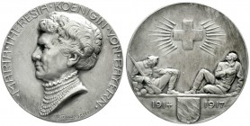 Medaillen, Erster Weltkrieg
Silbermedaille 1917 von Schwegerle. Maria Theresia von Bayern. 41 mm; 25,31 g. Aufl. nur 30 Exemplare. 
vorzüglich, selt...