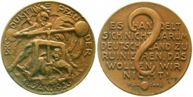 Medaillen, Inflation, Hunger u. Teuerung, Deutschland, 1922/23
Bronzemedaille 1923 auf die "Produktiven Pfänder", die Reparationen der Deutschen an d...