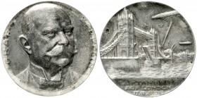 Medaillen, Luftfahrt und Raumfahrt
Silbermedaille 1915 von Eue. Luftangriff auf London. 34 mm; 16,28 g. 
vorzüglich, schöne Patina, kl. Kratzer