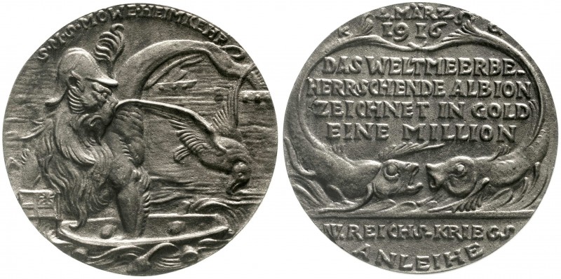 Medaillen, Münchner Medailleure, Karl Goetz
Eisengußmedaille 1916. S.M.S. Möwe ...