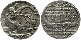 Medaillen, Münchner Medailleure, Karl Goetz
Eisengußmedaille 1916. S.M.S. Möwe Heimkehr. 57 mm. 
vorzüglich