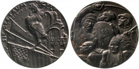 Medaillen, Münchner Medailleure, Karl Goetz
Eisenmedaille 1918. Im Siegestaumel. 58 mm. 
vorzüglich