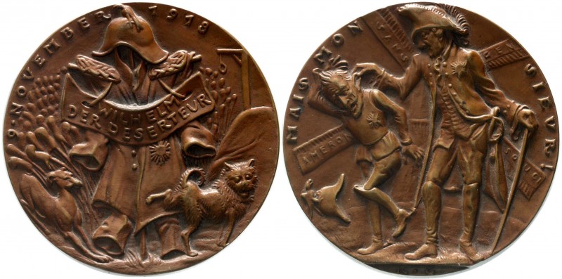 Medaillen, Münchner Medailleure, Karl Goetz
Bronzemedaille 1918 auf die Abdanku...