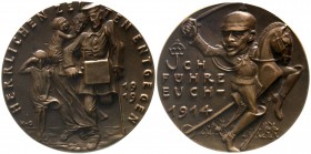 Medaillen, Münchner Medailleure, Karl Goetz
Bronzemedaille 1919. Ich führe Euch herrlichen Zeiten entgegen. 58 mm. 
vorzüglich