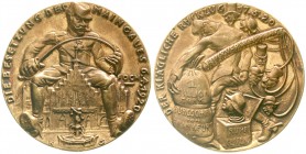 Medaillen, Münchner Medailleure, Karl Goetz
Bronzegußmedaille 1920 Besetzung des Maingaues. 59 mm. 
sehr schön/vorzüglich