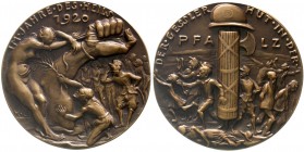 Medaillen, Münchner Medailleure, Karl Goetz
Bronzemedaille 1920. Der Gesslerhut in der Pfalz. 59 mm. 
vorzüglich