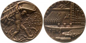 Medaillen, Münchner Medailleure, Karl Goetz
Bronzemedaille 1920. Tagesordnung in Spa. 58 mm. 
vorzüglich