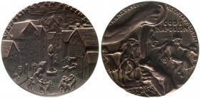 Medaillen, Münchner Medailleure, Karl Goetz
Bronzemedaille 1920. Wüstlinge am Rhein. 58 mm. 
vorzüglich