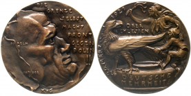 Medaillen, Münchner Medailleure, Karl Goetz
Bronzemedaille 1921 Volksabstimmung in Oberschlesien. 58 mm. 
vorzüglich, zaponiert