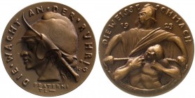 Medaillen, Münchner Medailleure, Karl Goetz
Bronzemedaille 1923. "Die weiße Schmach". 36 mm. 
vorzüglich