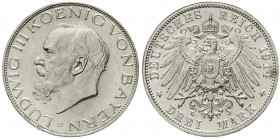 Reichssilbermünzen J. 19-178, Bayern, Ludwig III., 1913-1918
3 Mark 1914 D. fast Stempelglanz, Prachtexemplar