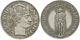Reichssilbermünzen J. 19-178, Bremen
2 Mark PROBE o.J. Gekrönter Kopf n.r./Bremer Roland. Riffelrand. Messing, versilbert, 9,80 g. 
sehr schön/vorzü...