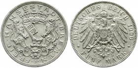 Reichssilbermünzen J. 19-178, Bremen
5 Mark 1906 J. vorzüglich
