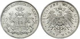 Reichssilbermünzen J. 19-178, Hamburg
5 Mark 1903 J. vorzüglich/Stempelglanz