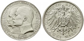Reichssilbermünzen J. 19-178, Hessen, Ernst Ludwig, 1892-1918
2 Mark 1904. Zum 400. Geburtstag. 
vorzüglich/Stempelglanz
