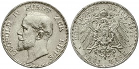 Reichssilbermünzen J. 19-178, Lippe, Leopold IV., 1904-1918
3 Mark 1913 A. vorzüglich/Stempelglanz