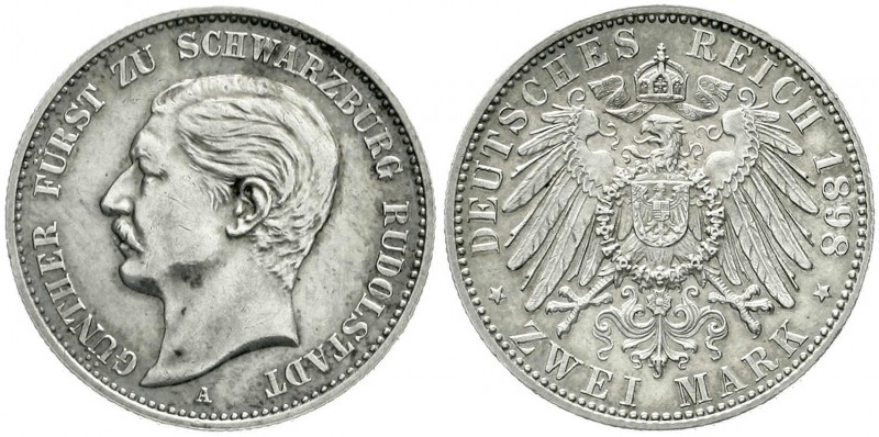 Reichssilbermünzen J. 19-178, Schwarzburg-Rudolstadt, Günther Victor, 1890-1918...